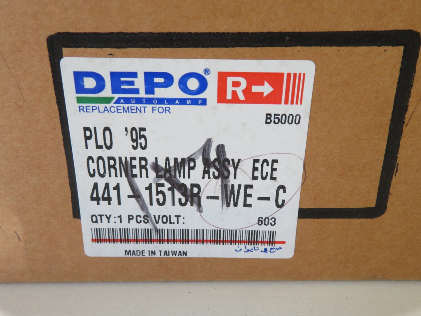 OS DRIVER FRONT INDICATOR LIGHT FOR VW POLO 1995-2001 441-1513R-WE-C