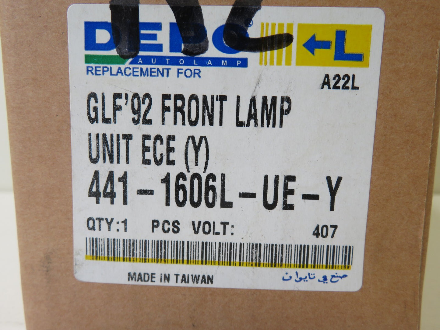 NS PASSENGER LH FRONT INDICATOR LIGHT FOR VW GOLF 1992-1997 441-1606L-UE-Y