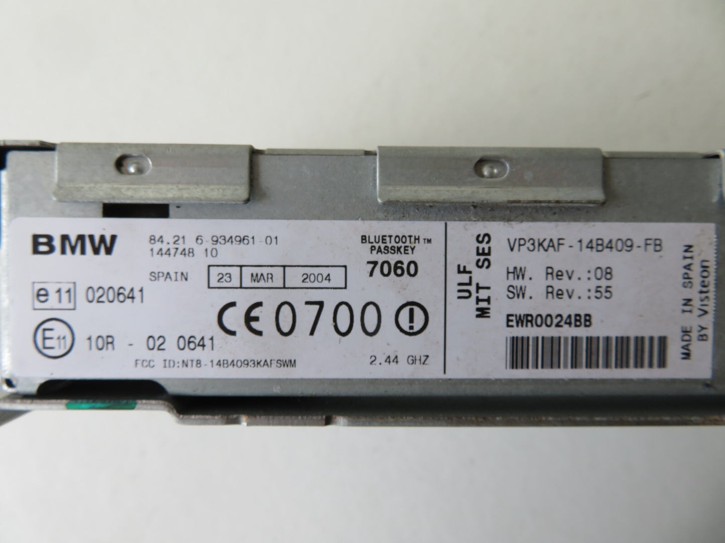 BMW X5 E53 BLUETOOTH MODULE 6934961 2004-2007 RG04 SA