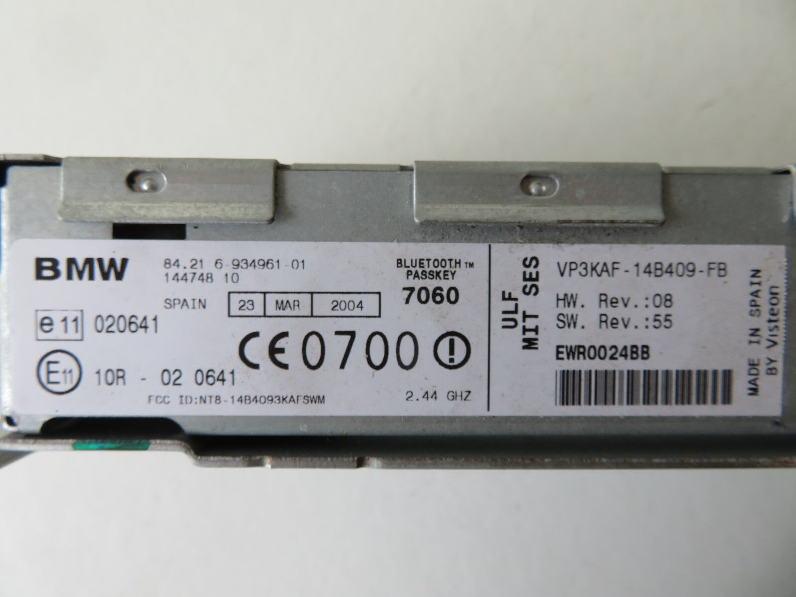 BMW X5 E53 BLUETOOTH MODULE 6934961 2004-2007 RG04 SA