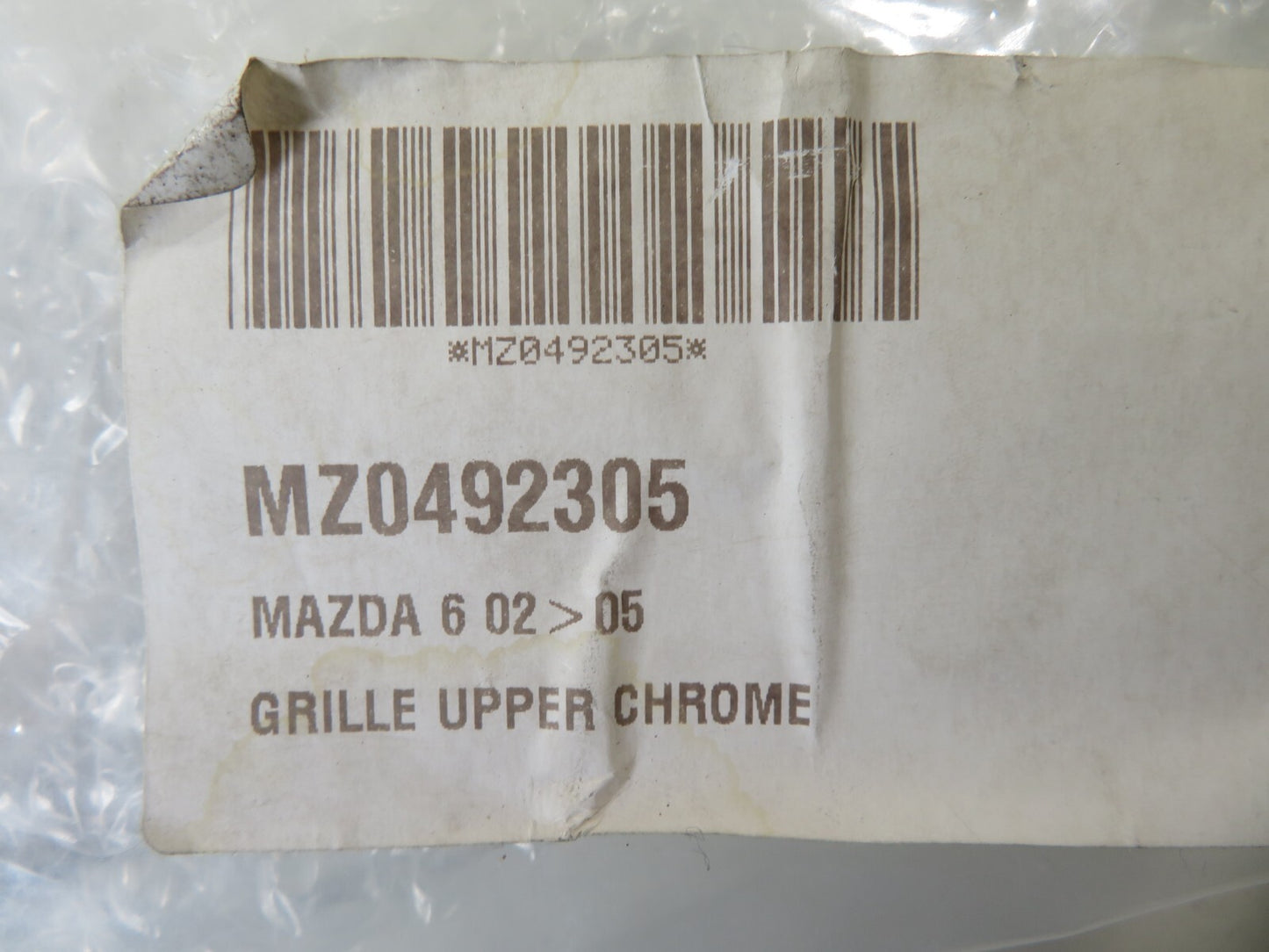 FRONT UPPER GRILLE CHROME TRIM FOR MAZDA 6 MZ0492305 2002-2008