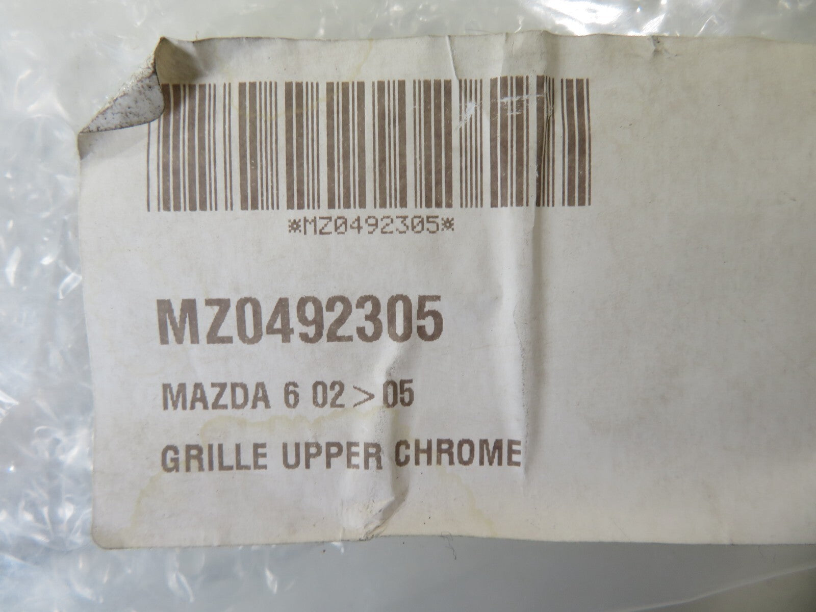 FRONT UPPER GRILLE CHROME TRIM FOR MAZDA 6 MZ0492305 2002-2008