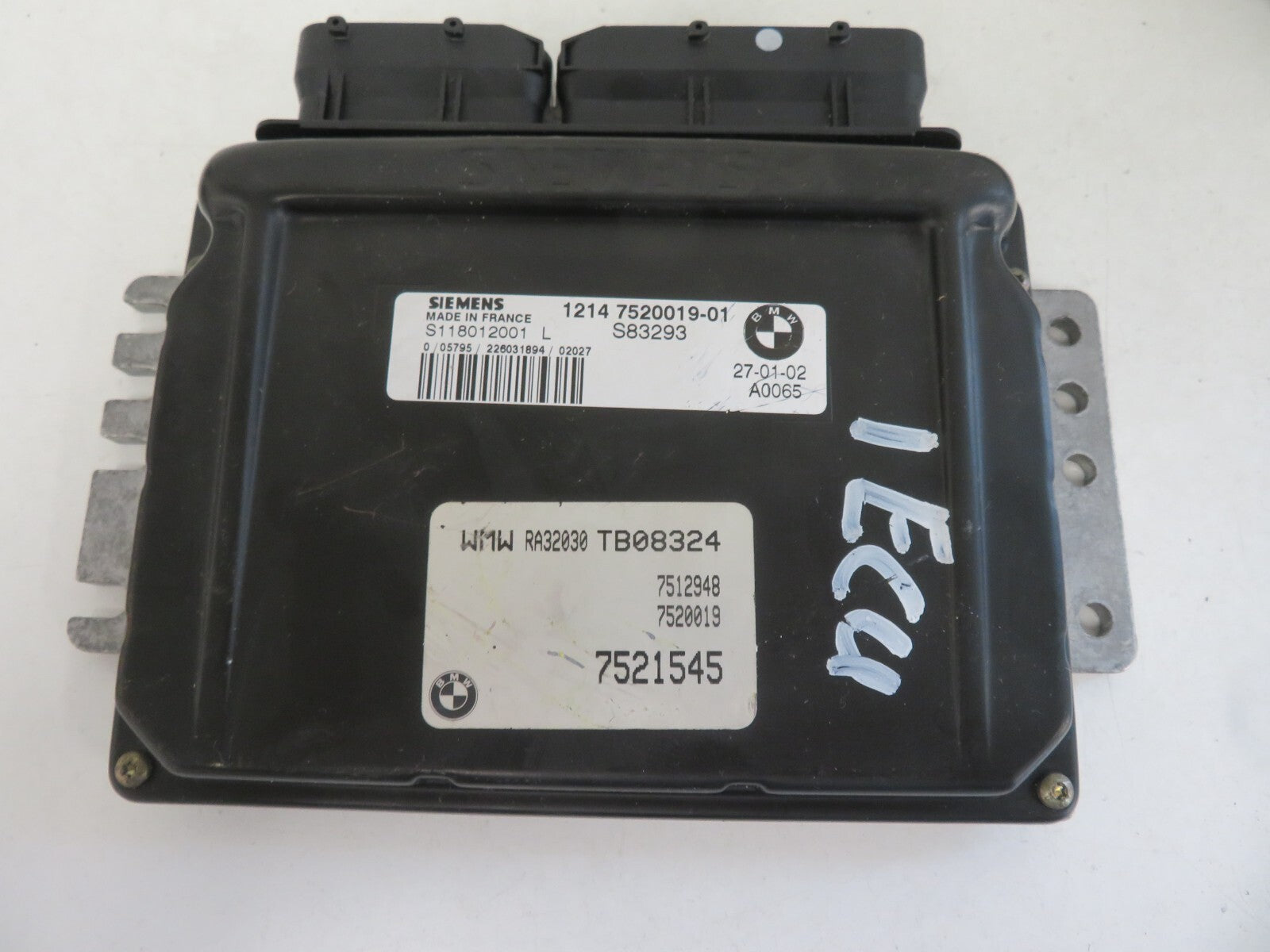 BMW MINI COOPER ENGINE ECU KIT 7521545 2000-2005 A1835-1