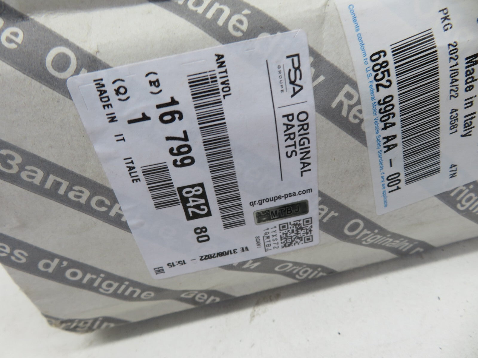 PEUGEOT BIPPER IGNITION SWITCH BODY 1679984280 STEERING LOCK 2008-2015 1711-9