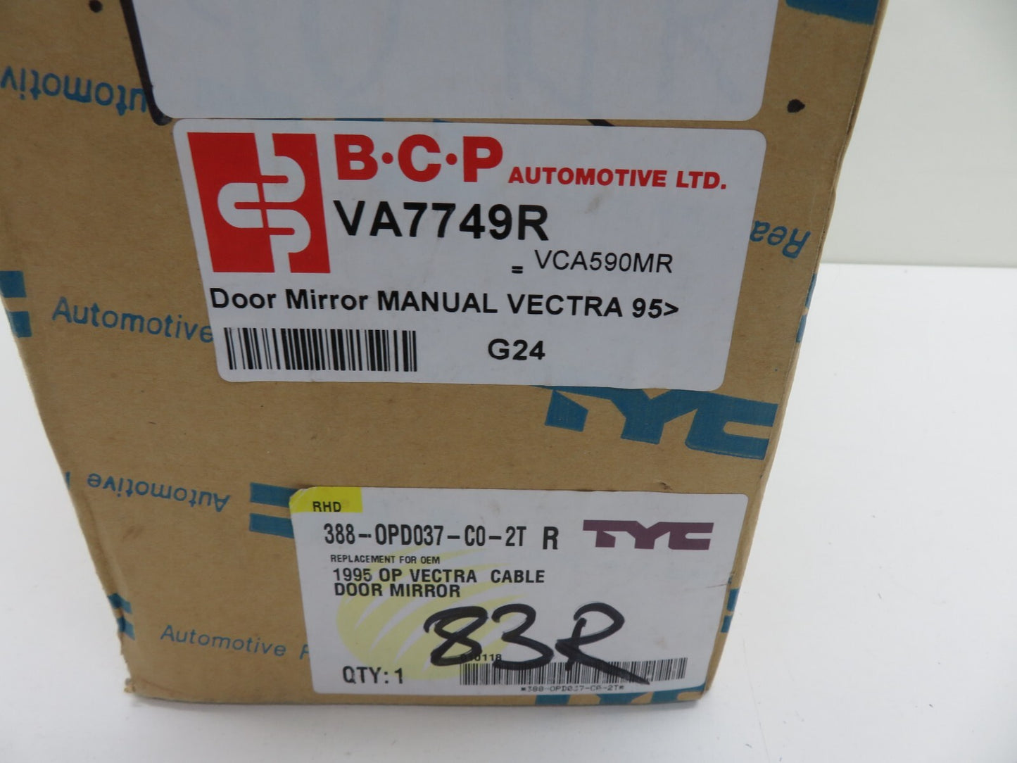 OS DRIVER DOOR WING MIRROR FOR VAUXHALL VECTRA 1995-1999 83R