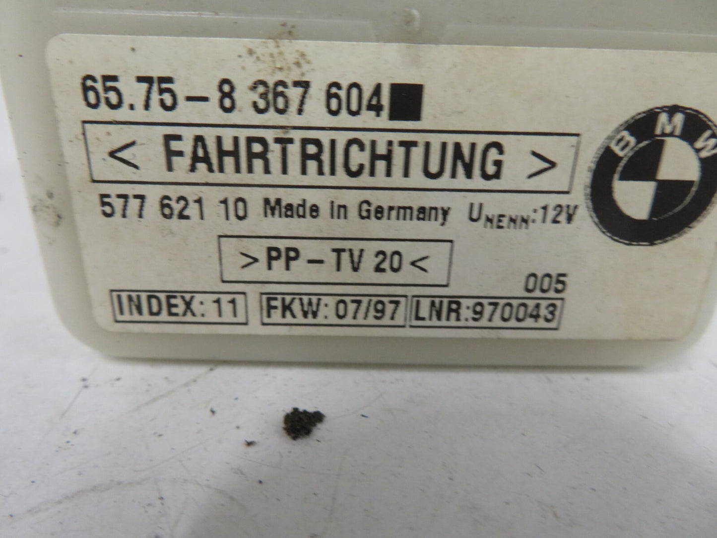 BMW 5 SERIES E39 ALARM SENSOR CONTROL UNIT 8367604 1995-2004 1507-5