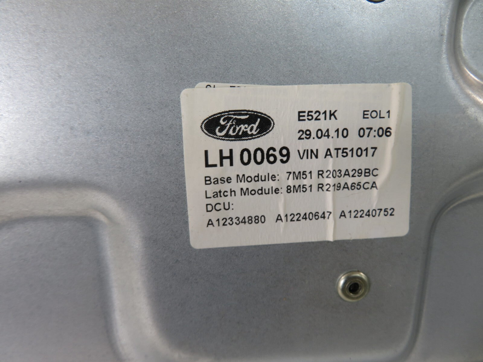 FORD C-MAX NSF ELECTRIC WINDOW REGULATOR LH0069 (NO MOTOR) 2006-2010