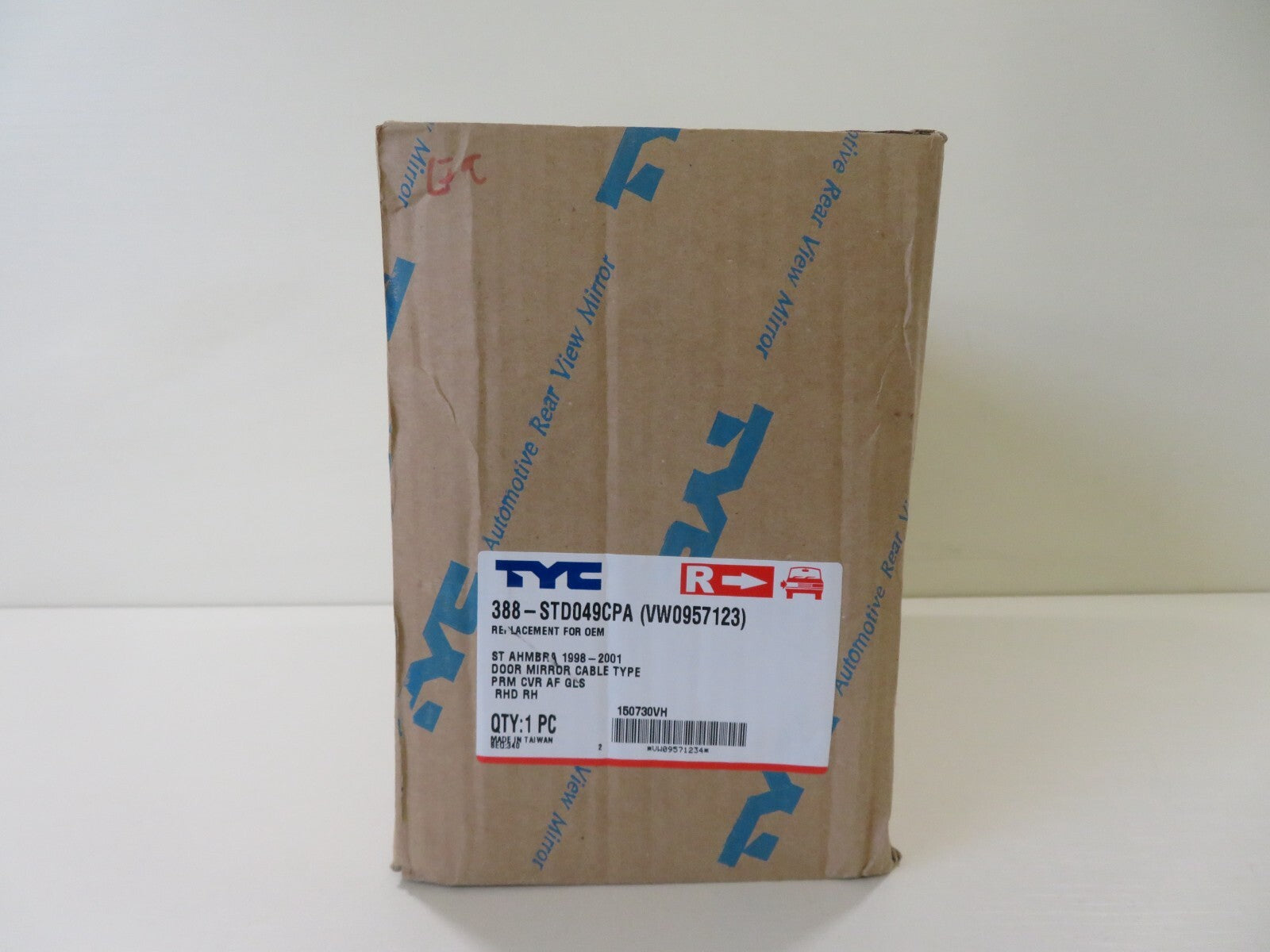 SEAT ALHAMBRA OS DRIVER DOOR WING MIRROR 388-STD049CPA 1998-2001