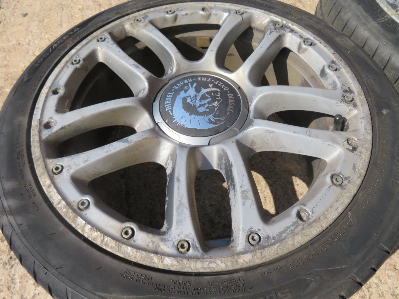 FIAT 500 DIESEL EDITION R16 16" ALLOY WHEELS WITH TYRES 518346260 NEED REFURB