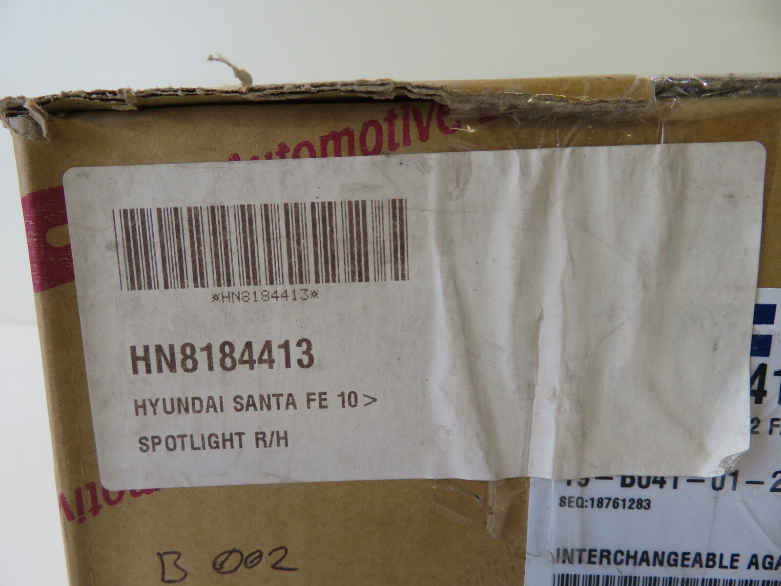 OS DRIVER RH FRONT FOG LIGHT FOR HYUNDAI SANTA FE FOR YEARS 2005-2012 HN8184413