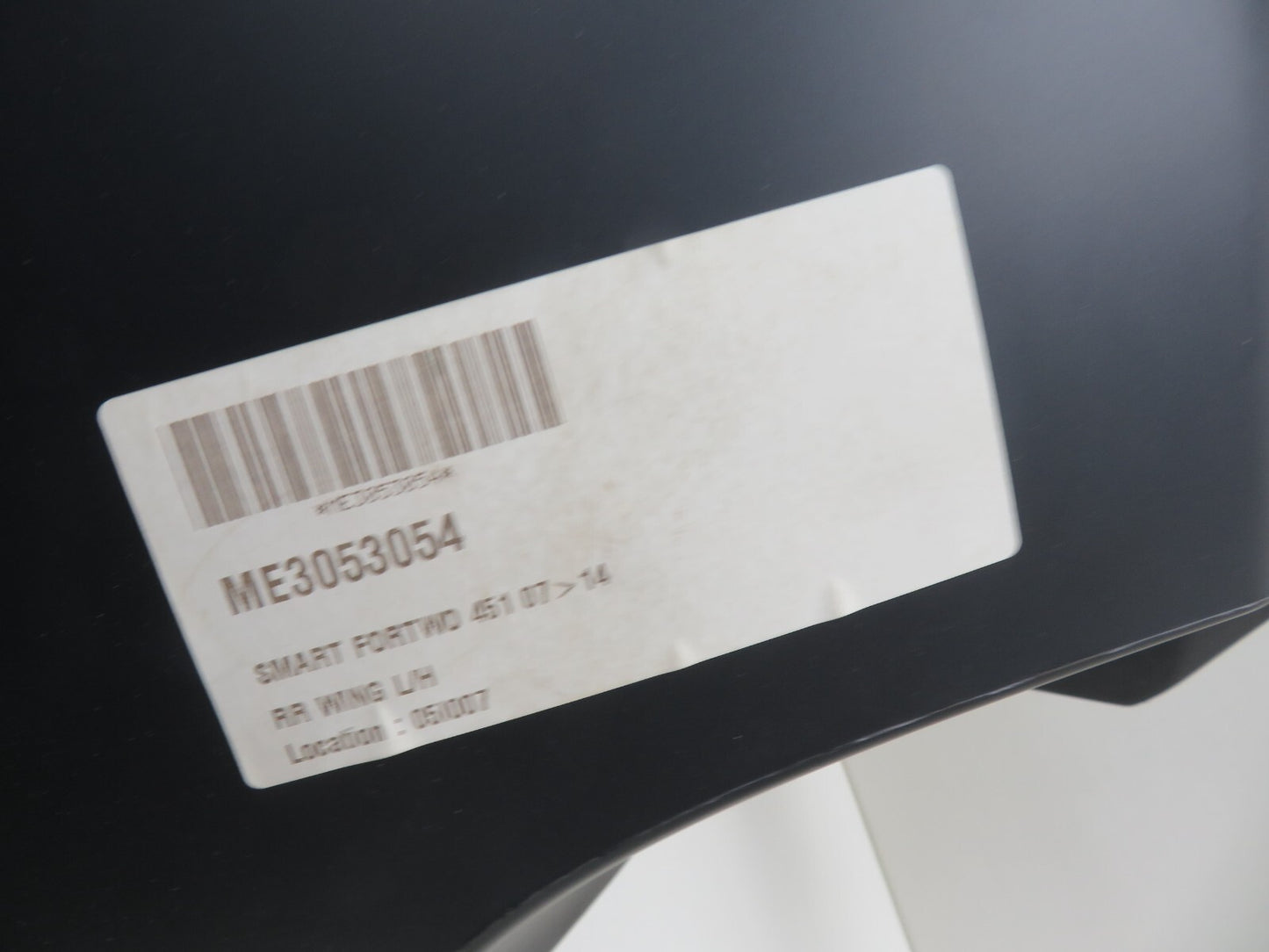 NS PASSENGER REAR LEFT WING FOR SMART FOURTWO 2007-2014 ME3053054