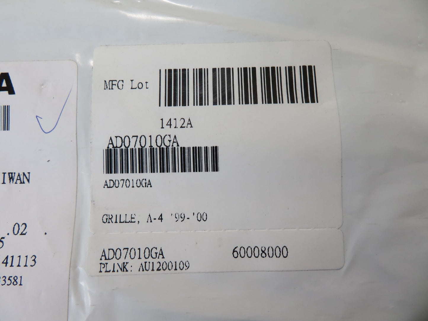 FRONT GRILLE AD07010GA FOR AUDI A4 B5 YEARS 1994-2001