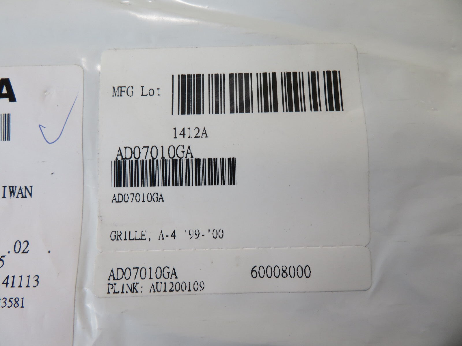 FRONT GRILLE AD07010GA FOR AUDI A4 B5 YEARS 1994-2001