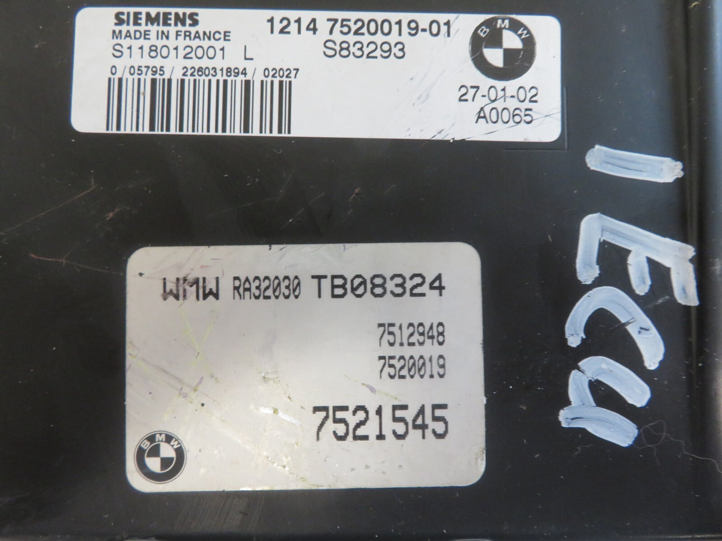 BMW MINI COOPER ENGINE ECU KIT 7521545 2000-2005 A1835-1