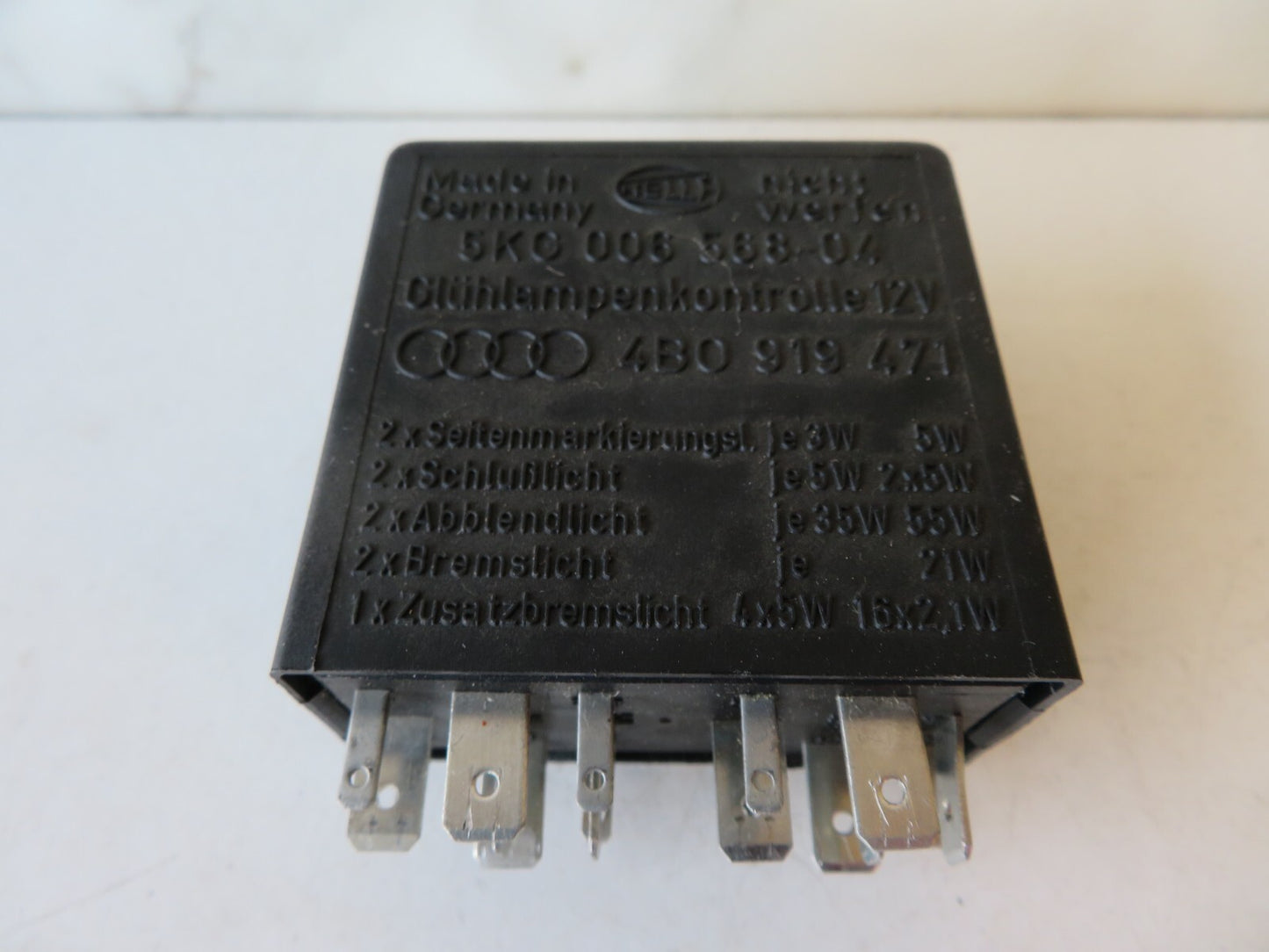 AUDI A3 1.8T HEADLIGHT CONTROL RELAY 4B0919471 1998-2002 A37