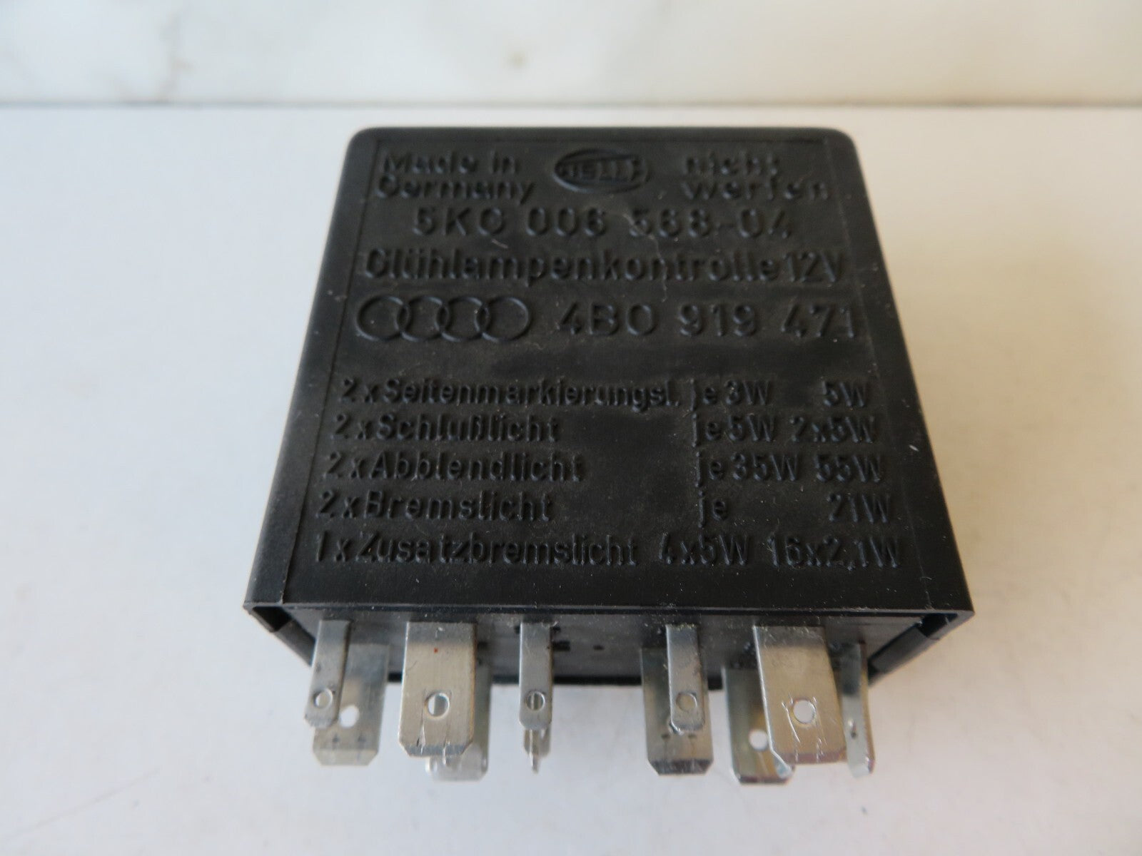 AUDI A3 1.8T HEADLIGHT CONTROL RELAY 4B0919471 1998-2002 A37