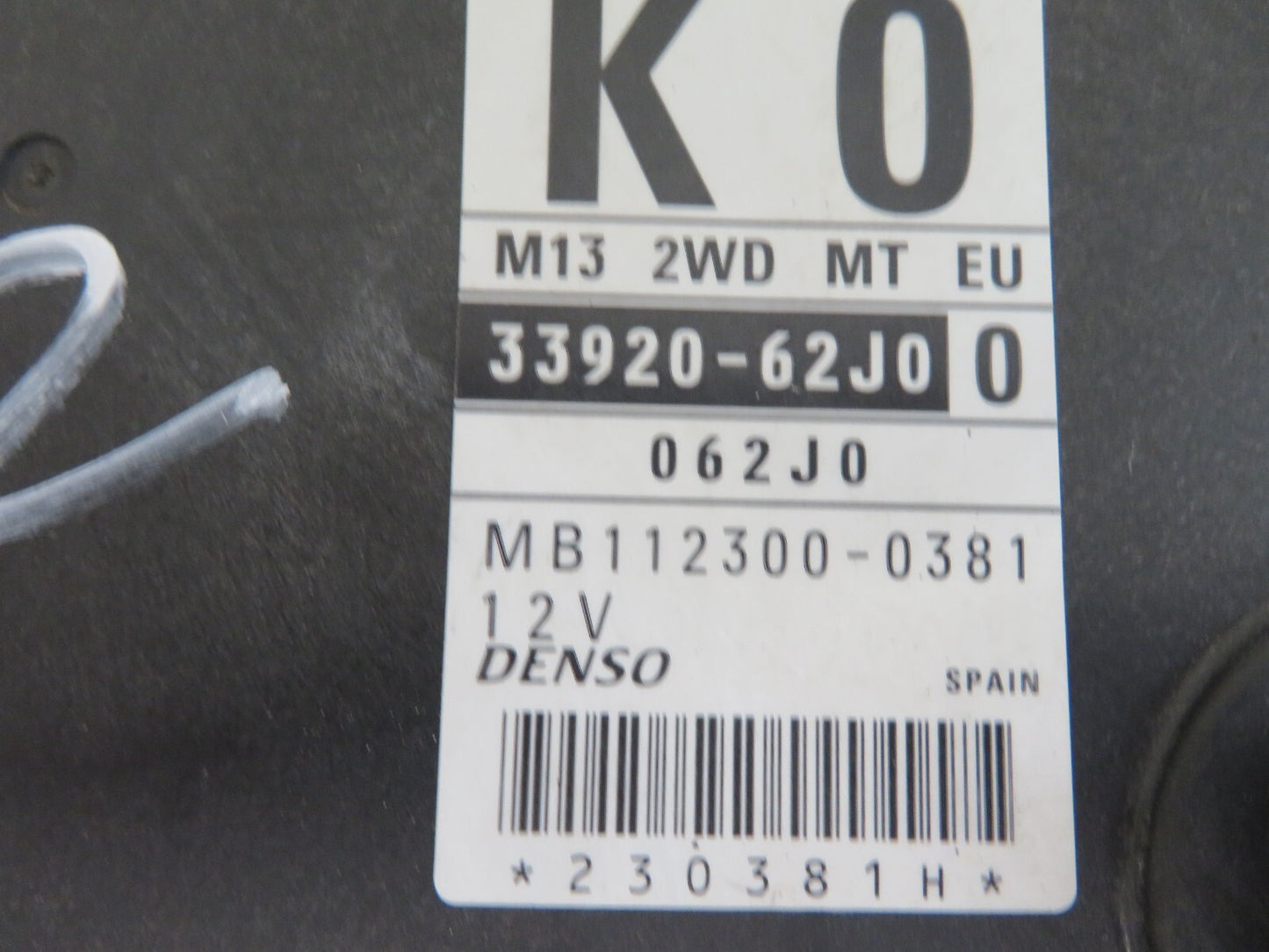 SUZUKI SWIFT ENGINE CONTROL ECU 33920-62J0 2006-2010 AM1232-2