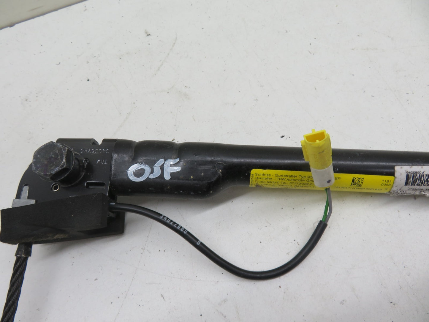 FIAT 500 OS DRIVER SEAT BELT TENSIONER 07354528100 2007-2012 1854-5