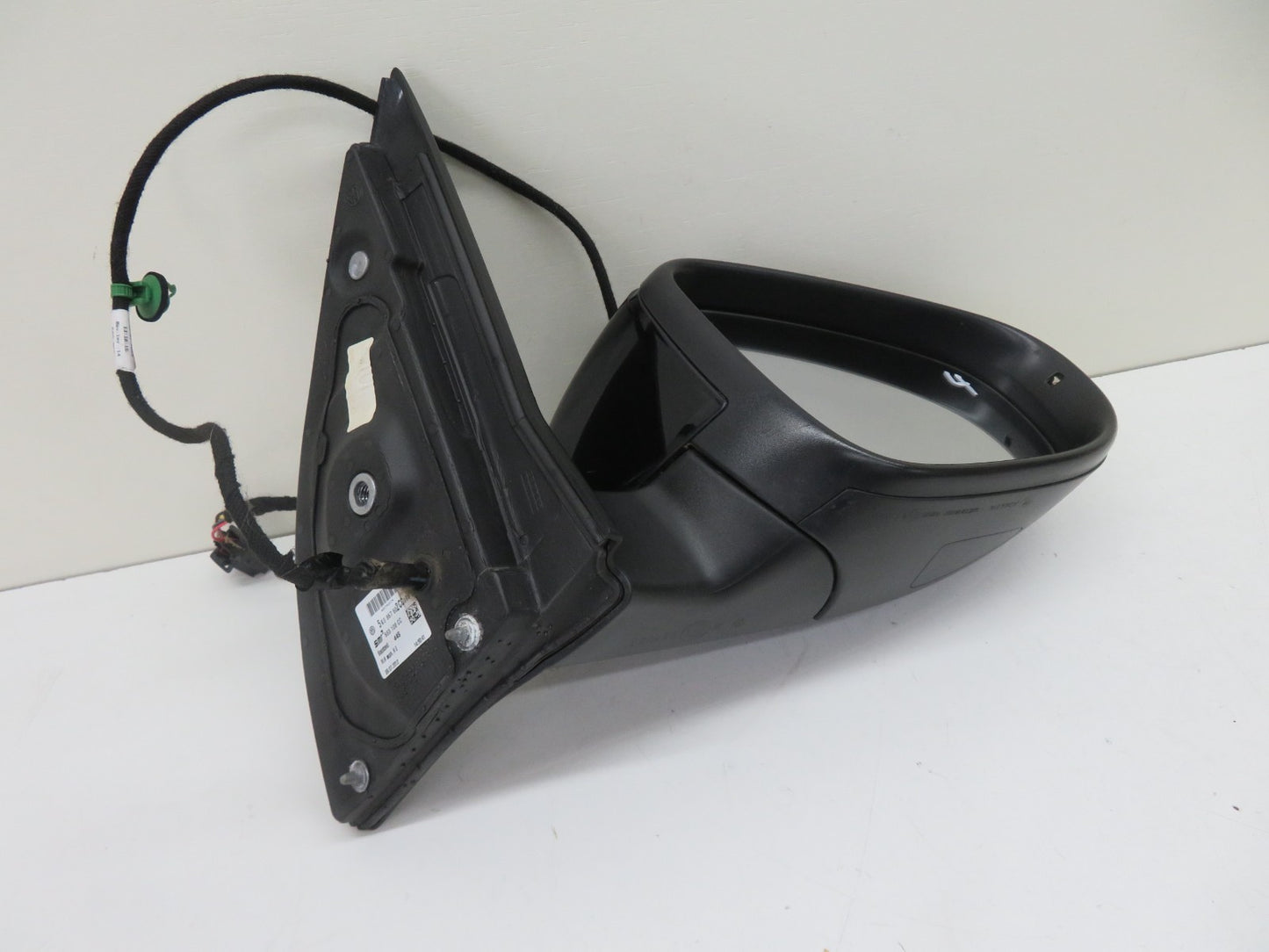 VW GOLF MK6 OS DRIVER SIDE DOOR WING MIRROR BLACK 2009-2013 1500-4