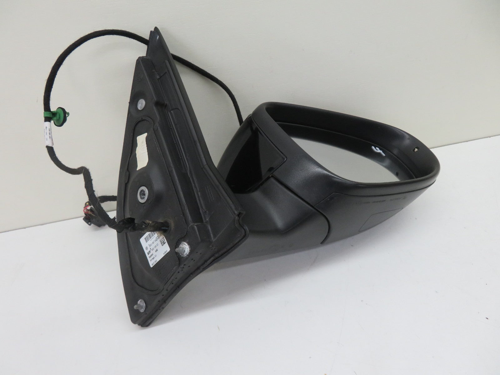 VW GOLF MK6 OS DRIVER SIDE DOOR WING MIRROR BLACK 2009-2013 1500-4