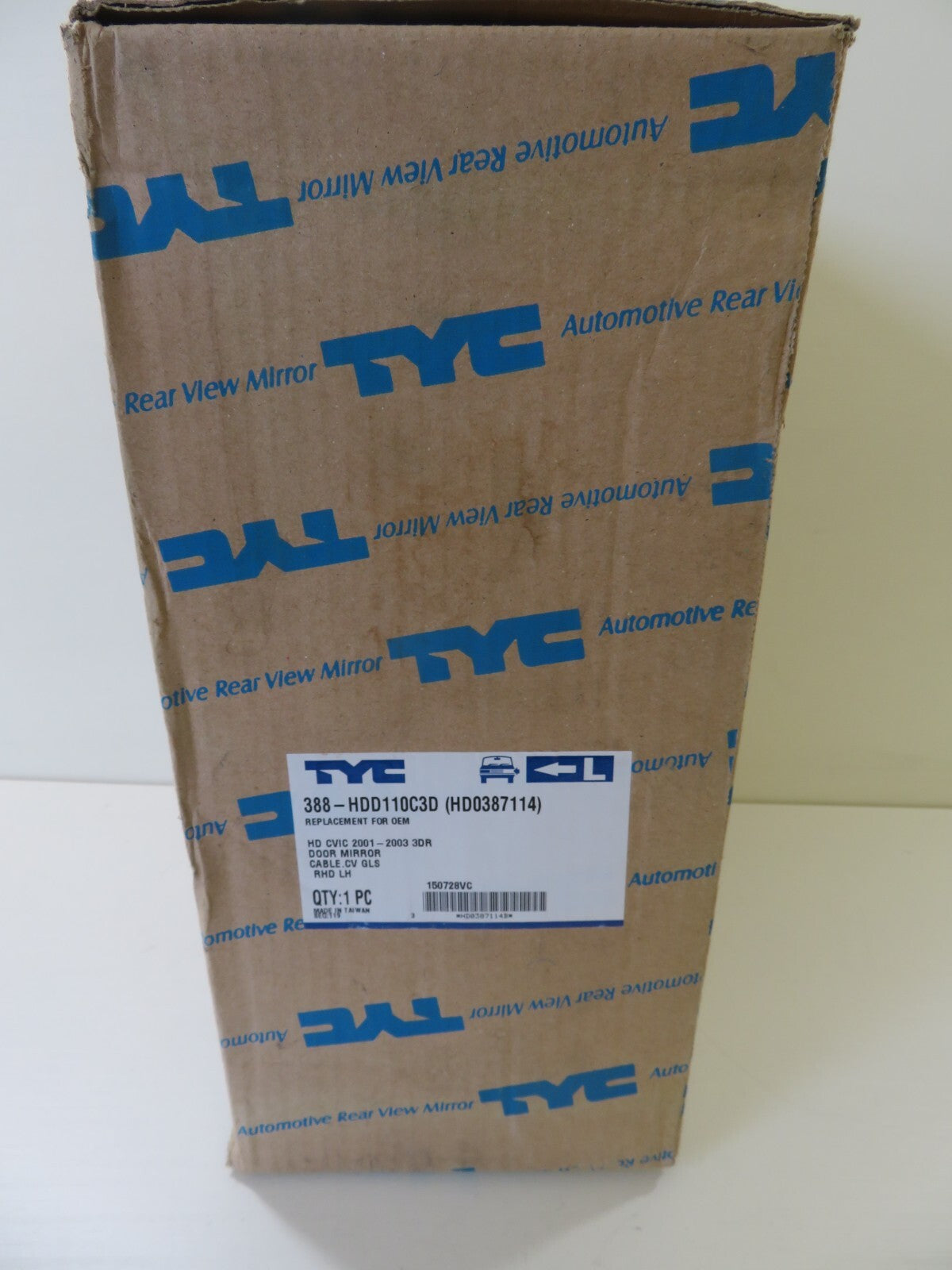 NS PASSENGER LH DOOR WING MIRROR FOR HONDA CIVIC HD0387114 2001-2003 3DR BRLB