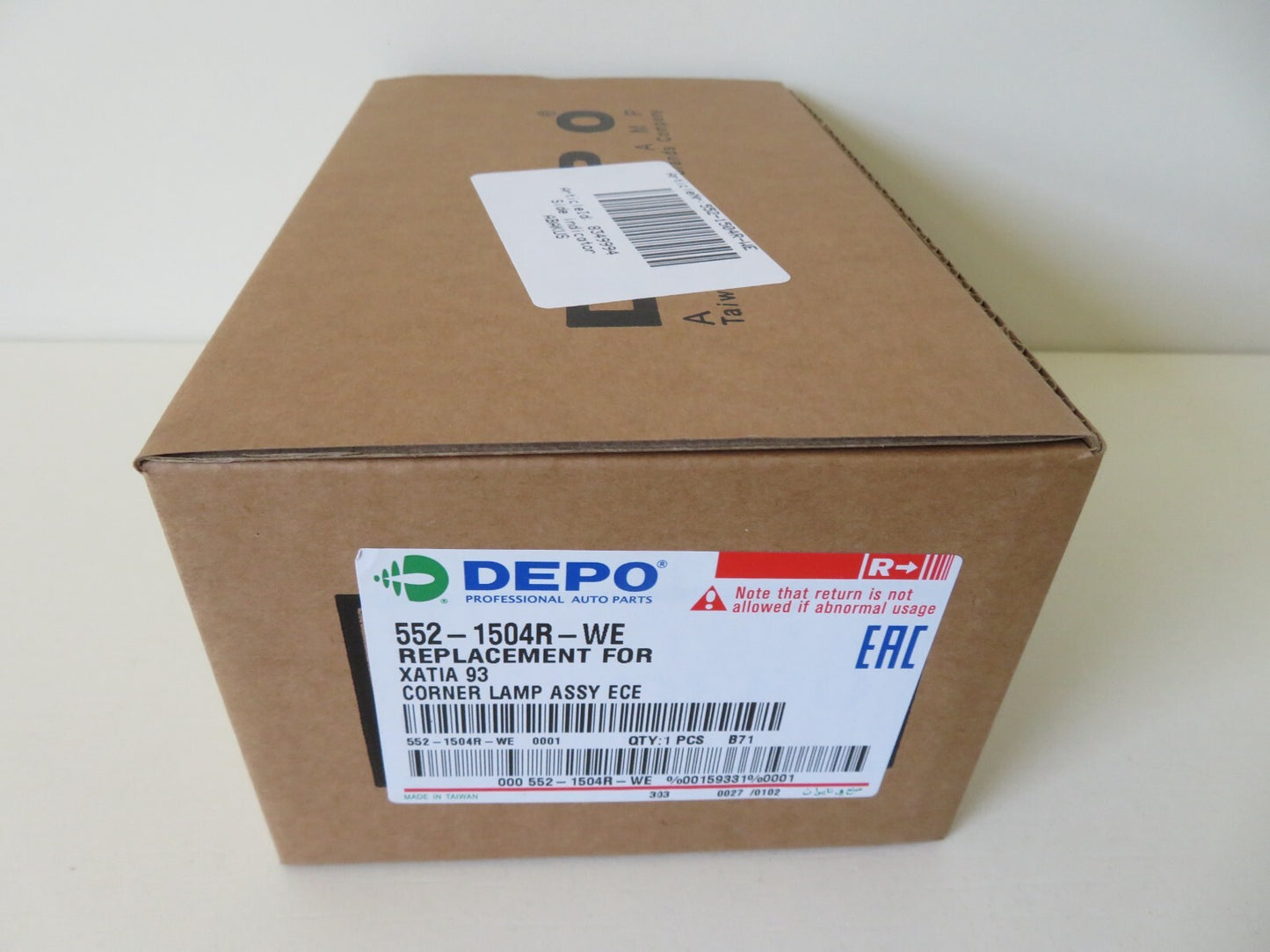 OS DRIVER FRONT CORNER LIGHT FOR CITROEN XANTIA 1993-1999 552-1504R-WE