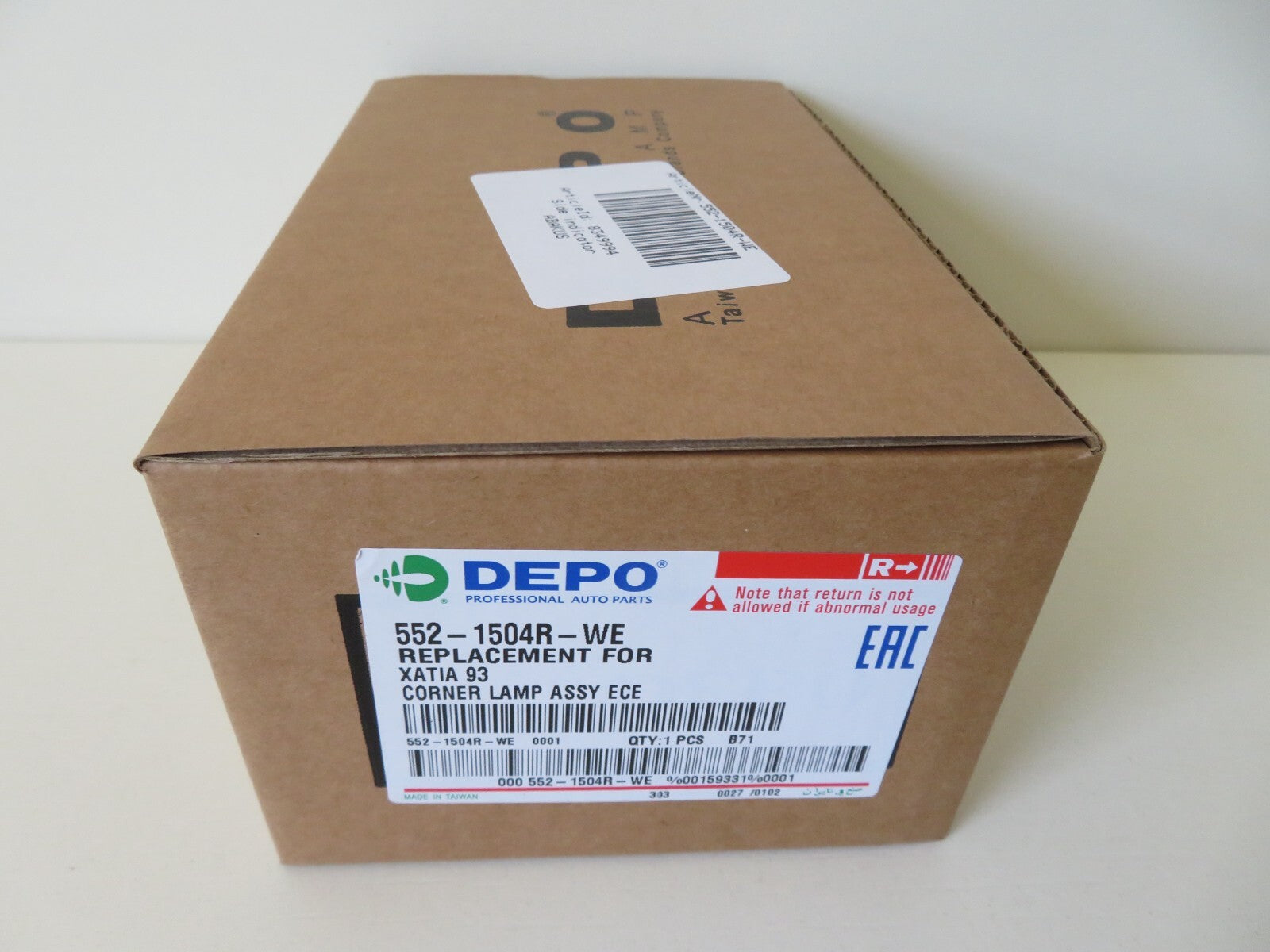 OS DRIVER FRONT CORNER LIGHT FOR CITROEN XANTIA 1993-1999 552-1504R-WE