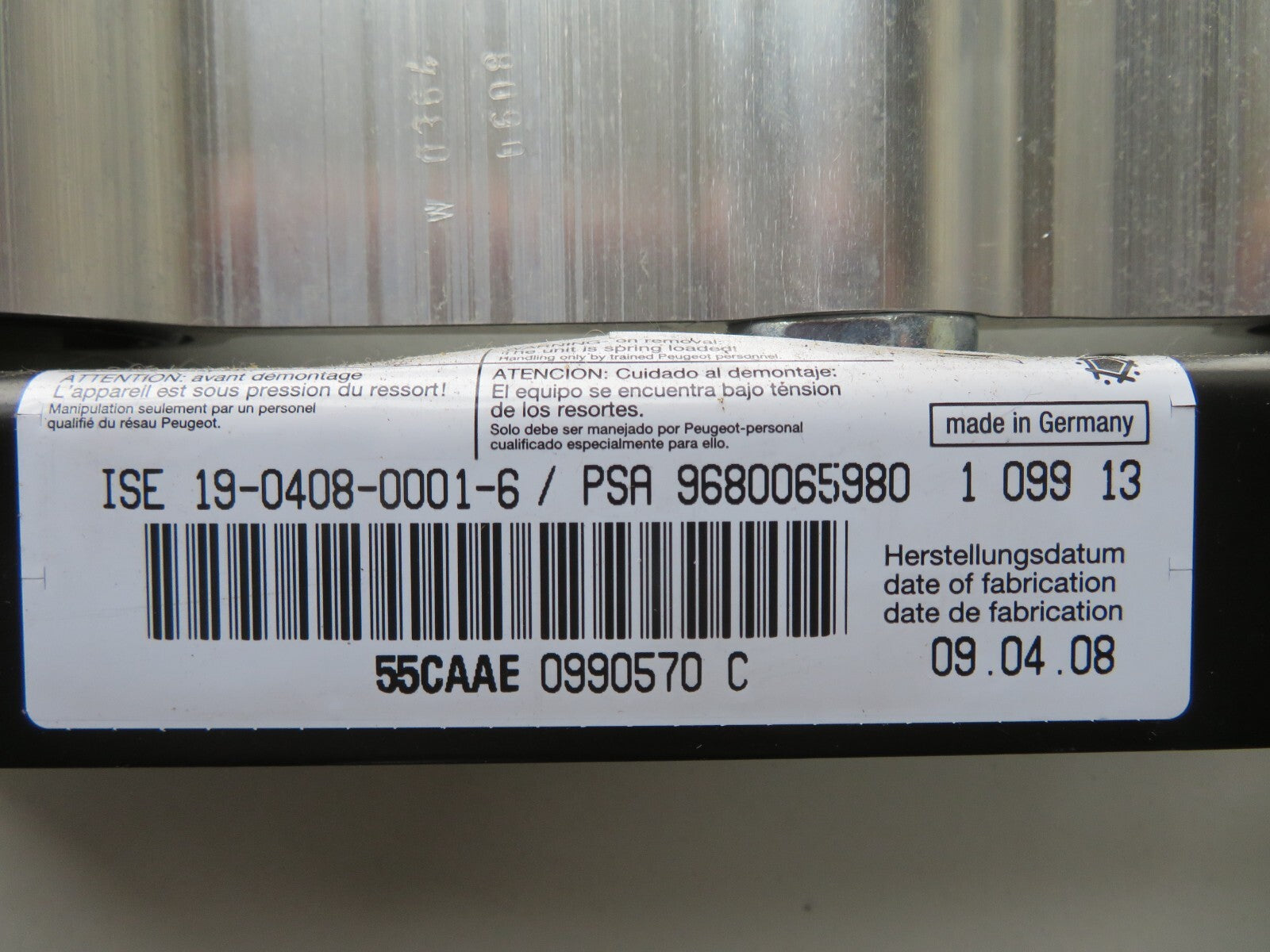 PEUGEOT 207CC  ROLL OVER BAR 9680065980 2006-2013 REF2