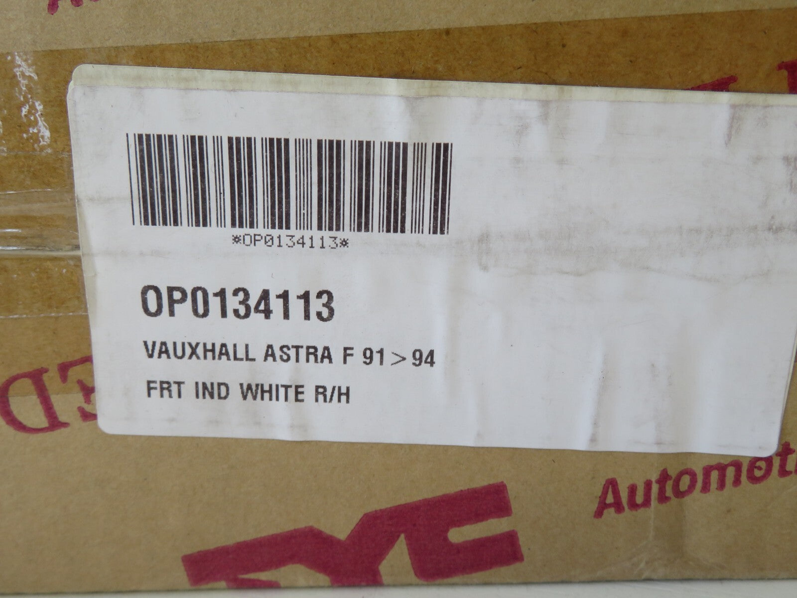 OS DRIVER RH FRONT INDICATOR LIGHT FOR VAUXHALL ASTRA 1991-1994 18-2069-11-2