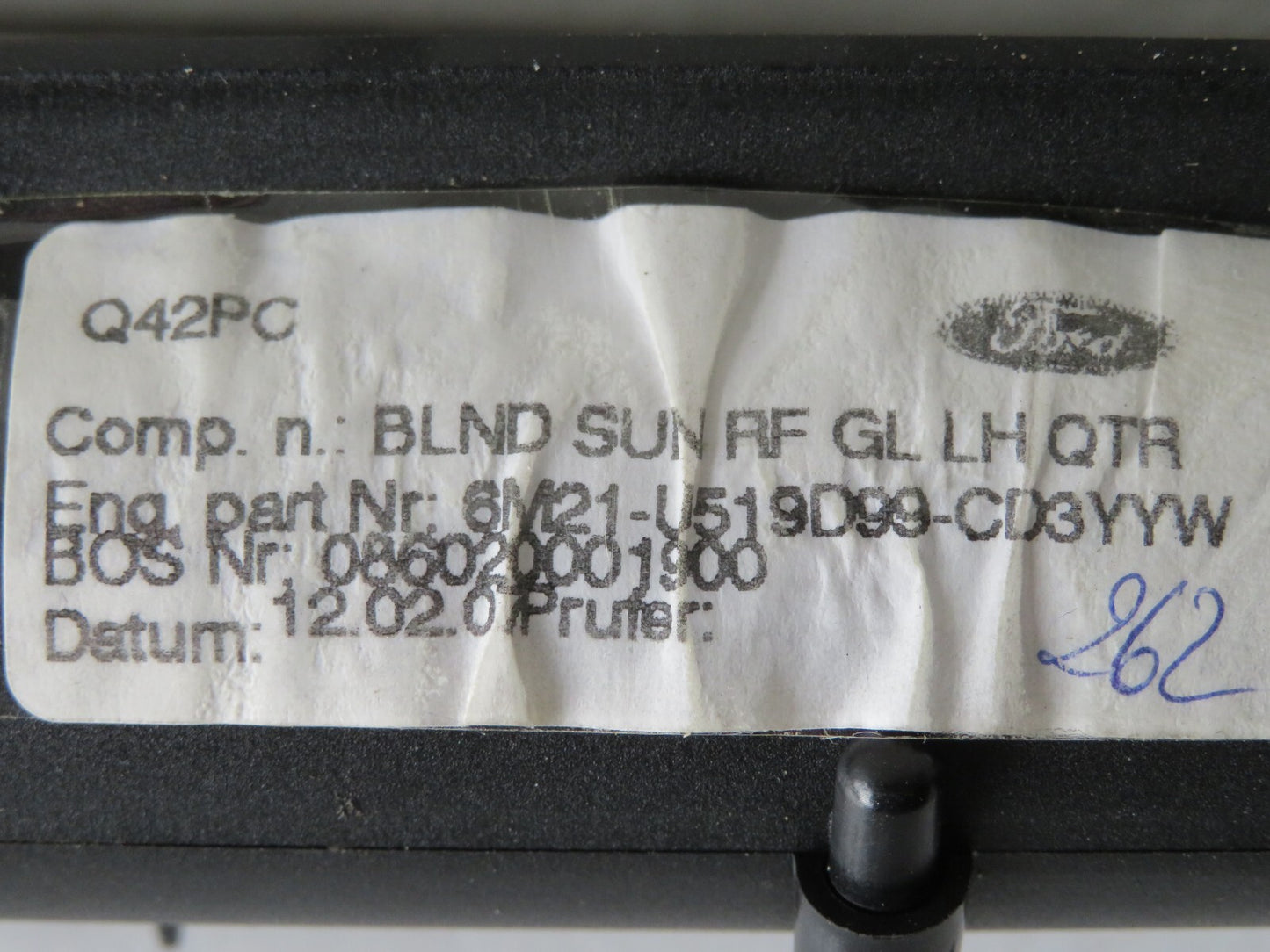 FORD GALAXY MK3 NSR 3RD ROW WINDOW BLIND PULL 2007-2010 AMS1536