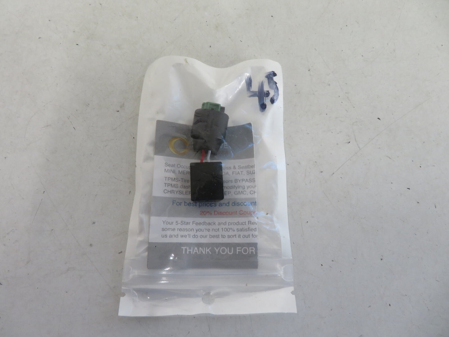 BMW 5 SERIES E39 SEAT BYPASS LIGHT SENSOR 968405-1 1996-2003 1518-45