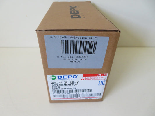 OS DRIVER FRONT CORNER INDICATOR LIGHT FOR VAUXHALL ASTRA 92-95 442-1510R-UE-Y