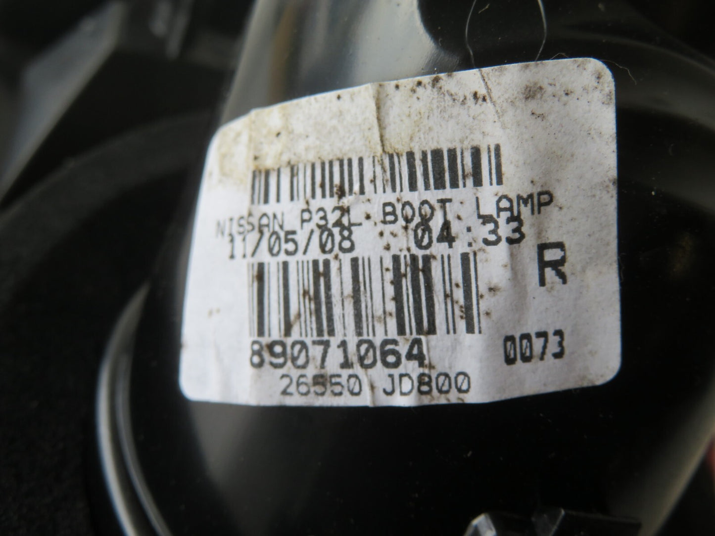 NISSAN QASHQAI MK1 OS REAR INNER TAIL LIGHT 89071064  07-10