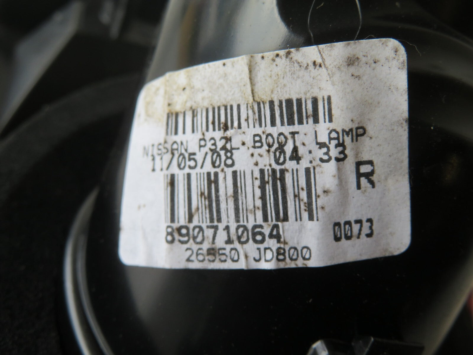 NISSAN QASHQAI MK1 OS REAR INNER TAIL LIGHT 89071064  07-10