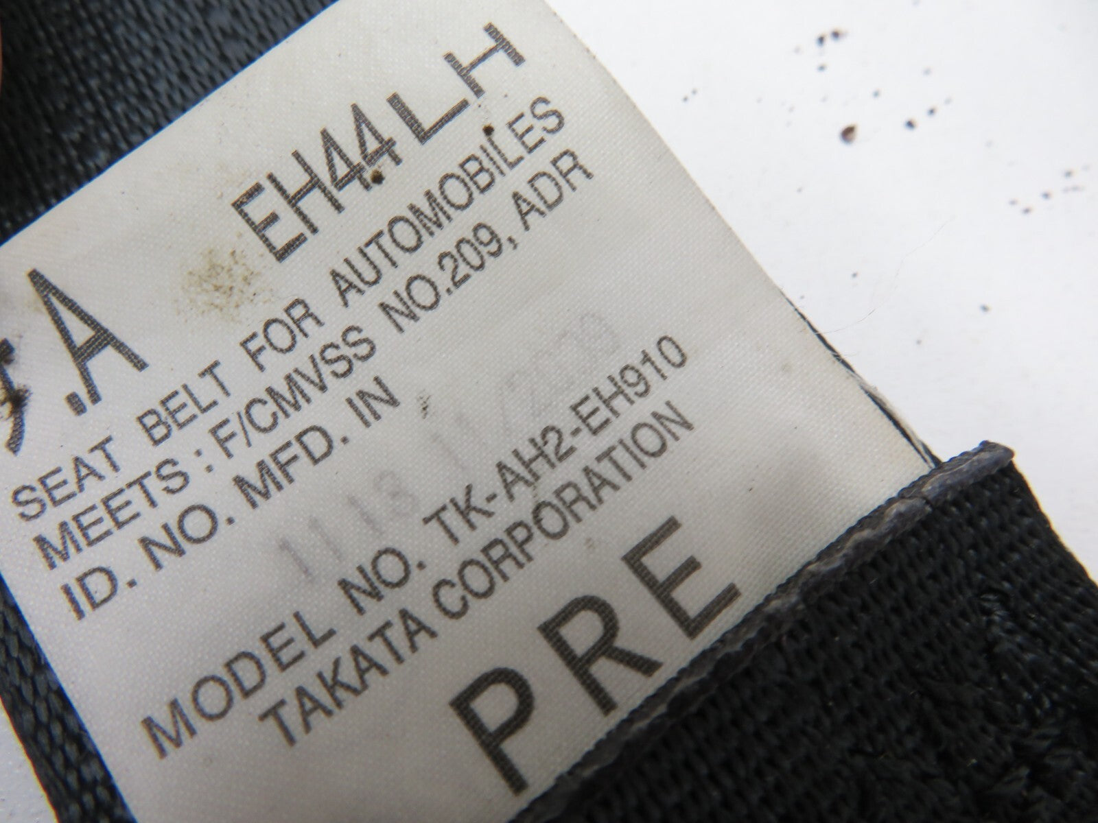 MAZDA CX7 NSF PASSENGER FRONT SEAT BELT TK-AH2-EH910 2009-2012 1617-3