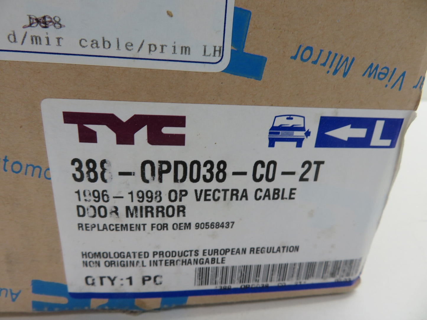 NS PASSENGER DOOR WING MIRROR FOR VAUXHALL VECTRA 1996-1998 83L