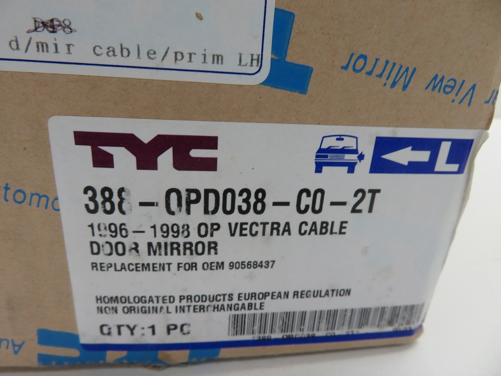 NS PASSENGER DOOR WING MIRROR FOR VAUXHALL VECTRA 1996-1998 83L