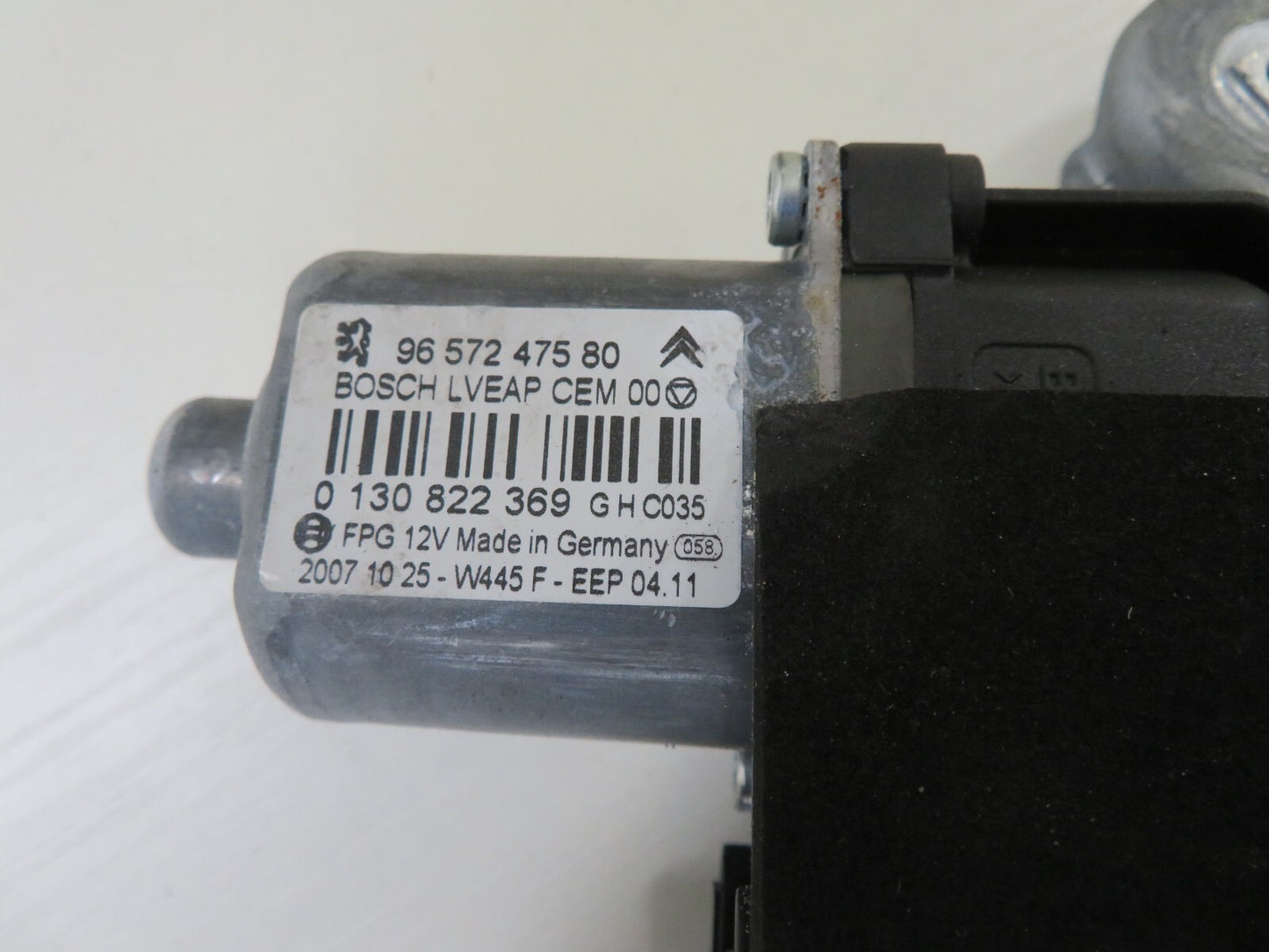 PEUGEOT 308 OSF DRIVER WINDOW REGULATOR MOTOR 9657247580 2007-2013 1422-2