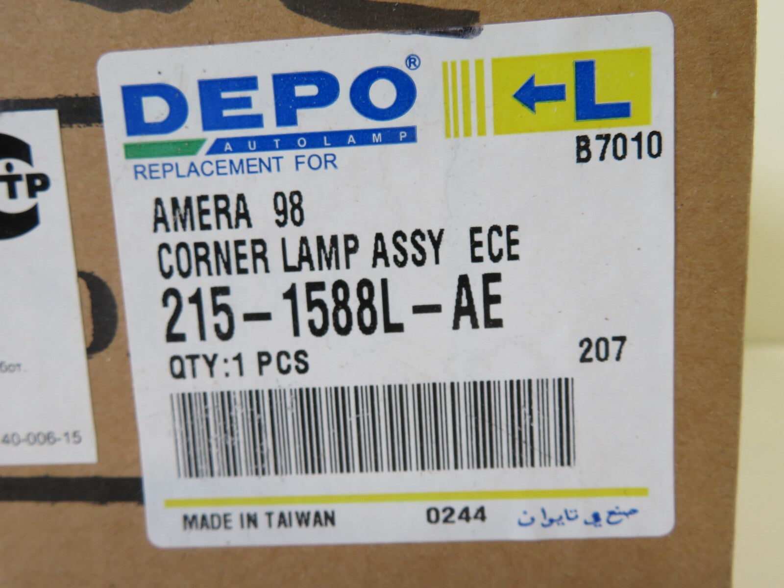 NS PASSENGER LH FRONT INDICATOR LIGHT FOR NISSAN ALMERA 1996-2000 215-1588L-AE