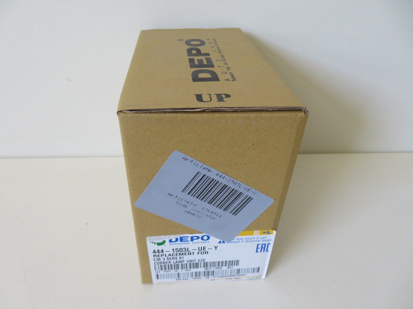 NS PASSENGER FRONT INDICATOR LIGHT FOR BMW E36 COUPE 444-1503L-UE-Y 1991-1998