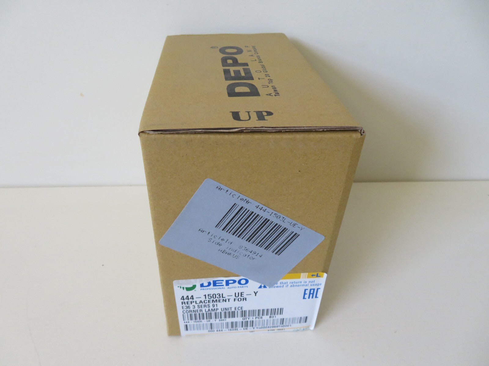 NS PASSENGER FRONT INDICATOR LIGHT FOR BMW E36 COUPE 444-1503L-UE-Y 1991-1998