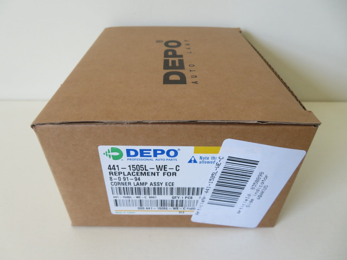 NS PASSENGER FRONT INDICATOR LIGHT FOR AUDI 80 441-1505L-WE-C 1991-1994