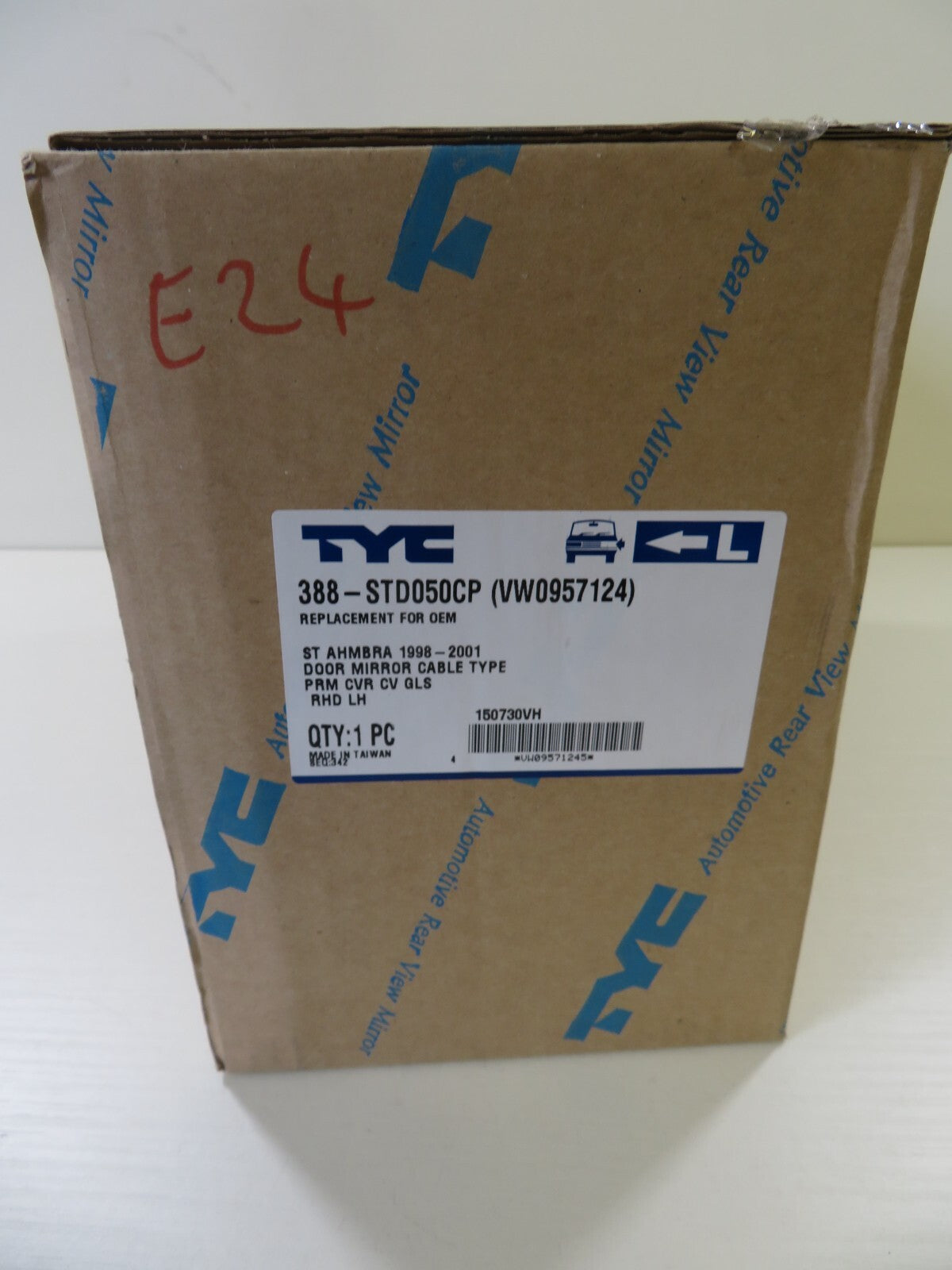 NS LH PASSENGER DOOR WING MIRROR VW0957124 FOR SEAT ALHAMBRA YEARS 1998-2001 BRT