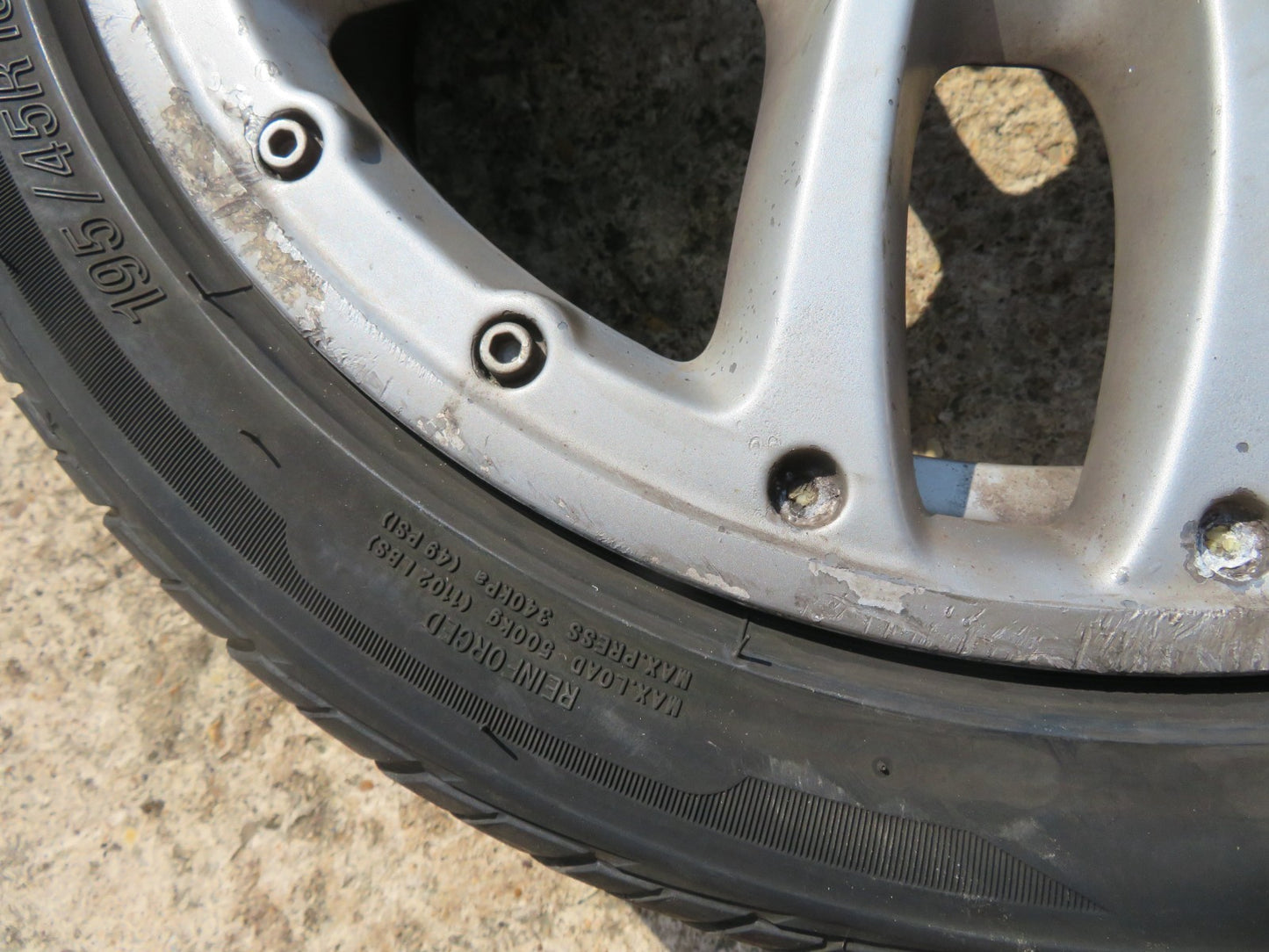 FIAT 500 DIESEL EDITION R16 16" ALLOY WHEELS WITH TYRES 518346260 NEED REFURB