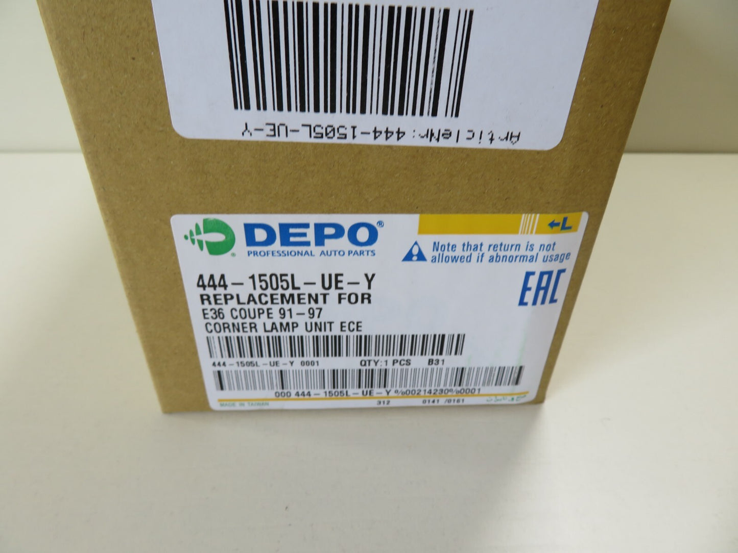 NS PASSENGER LH FRONT INDICATOR LIGHT FOR BMW E36 COUPE 1991-1997 444-1505L-UE-Y