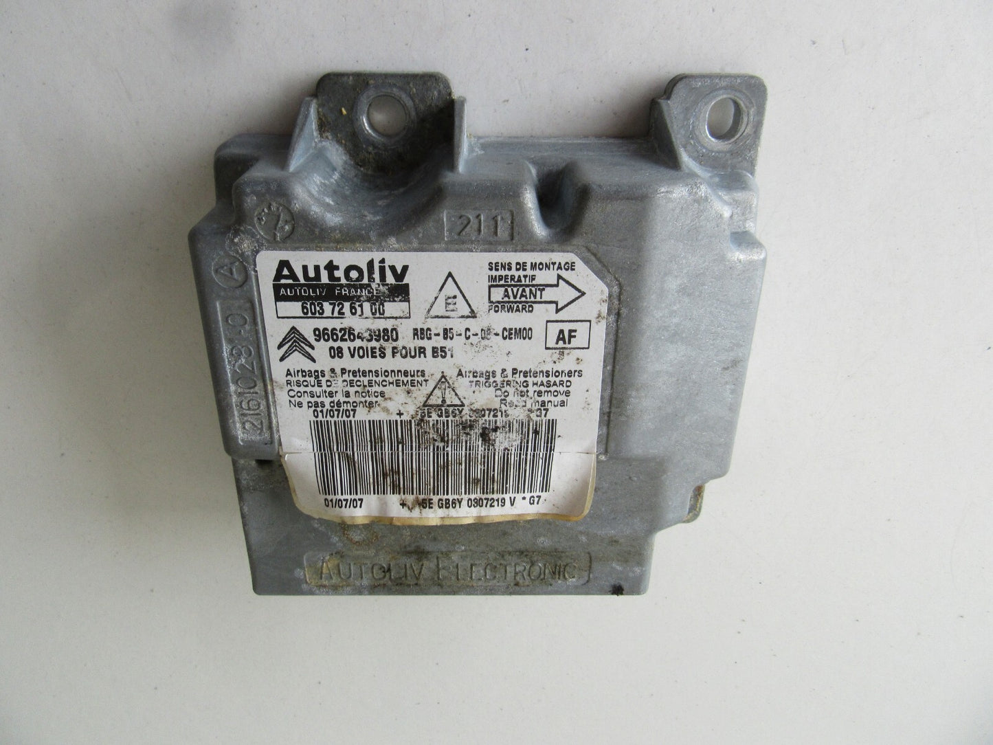 CITROEN C4 HATCHBACK AIRBAG CONTROL MODULE 9662643980 2004-2007 SK57