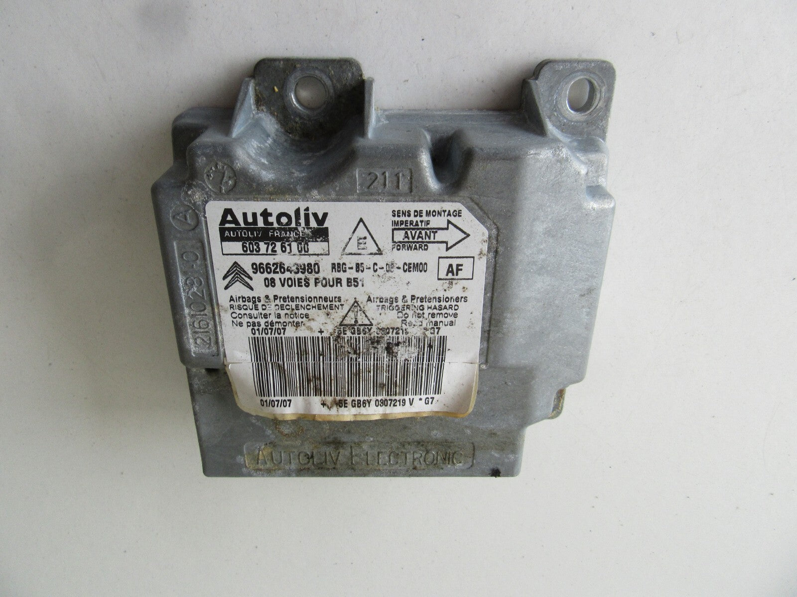 CITROEN C4 HATCHBACK AIRBAG CONTROL MODULE 9662643980 2004-2007 SK57