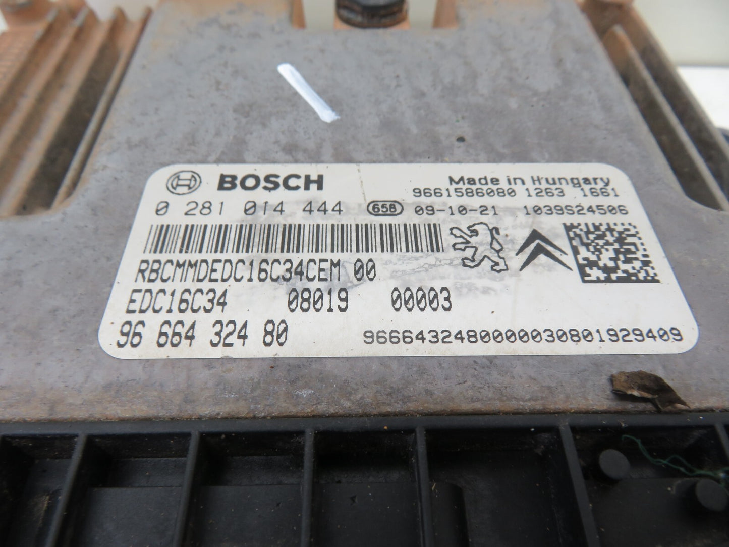 PEUGEOT BIPPER ENGINE CONTROL ECU 1.4 9666432480 2008-2015