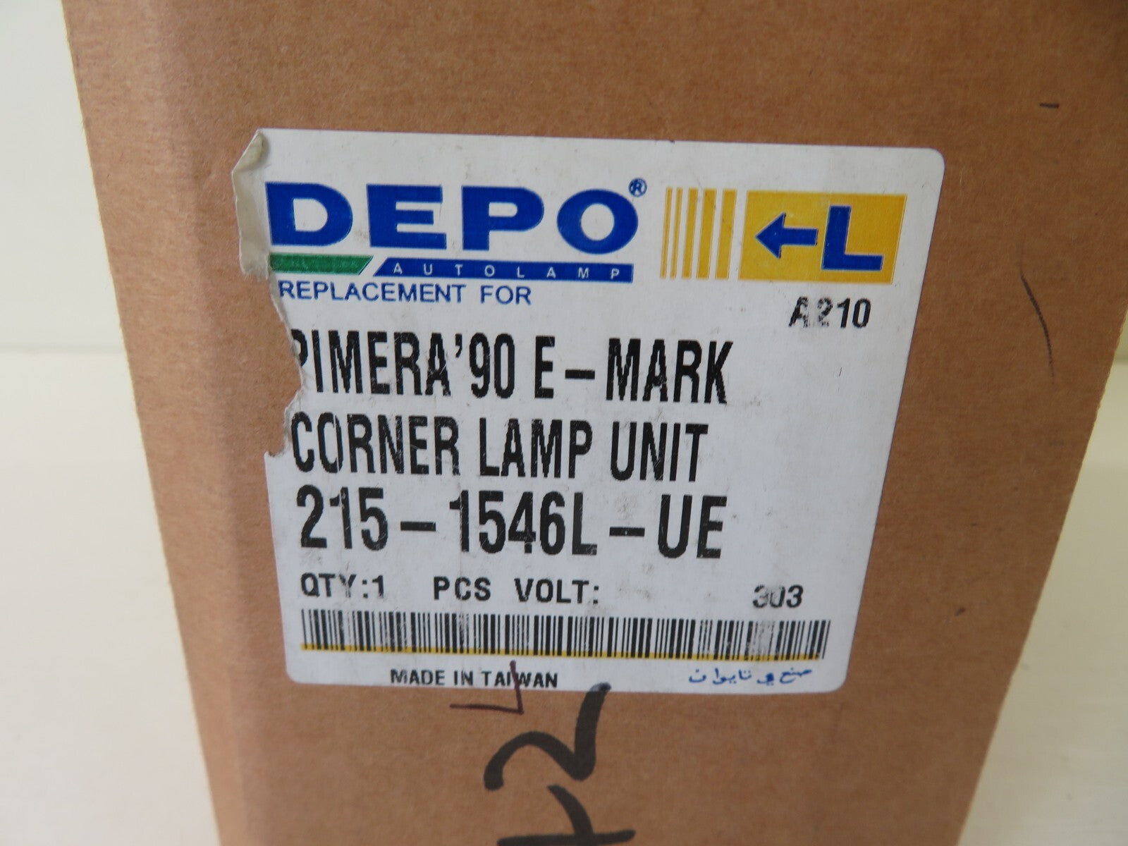 NS PASSENGER FRONT INDICATOR LIGHT FOR NISSAN PRIMERA 1990-1996 215-1546L-UE