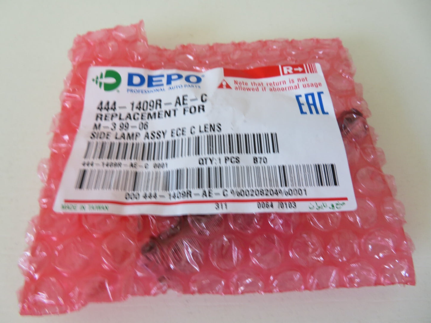 OS DRIVER SIDE INDICATOR LIGHT FOR BMW 7 SERIES E38 444-1409R-AE-C 1994-2001